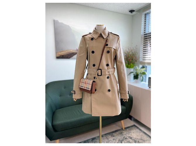 Burberry Abrigo Trench Mujer Harbourne Honey Castaño - vista 2