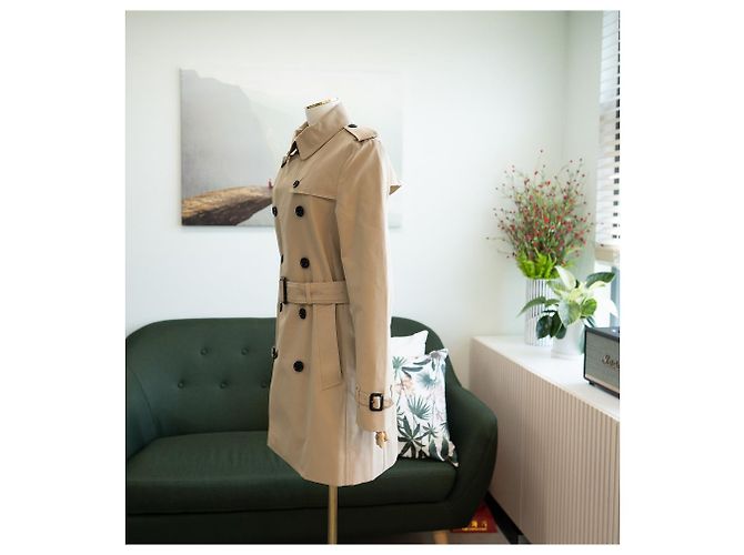 Burberry Abrigo Trench Mujer Harbourne Honey Castaño - vista 5