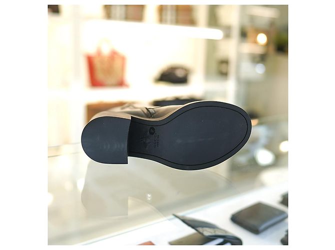 Gucci Botas de cuero acolchadas para mujer negras Negro - vista 18