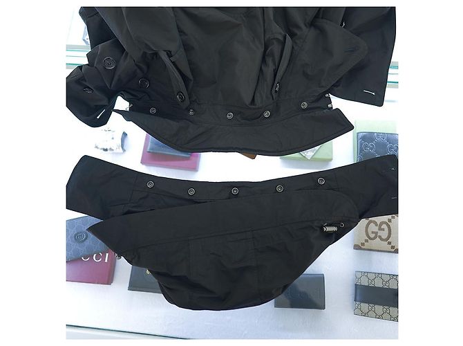 Burberry Trenchcoat aus Polyester Schwarz mit Kapuze Regenmantel - Ansicht 13
