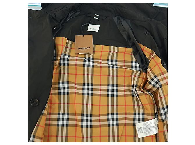 Burberry Trenchcoat aus Polyester Schwarz mit Kapuze Regenmantel - Ansicht 17