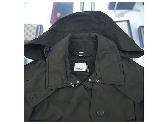 Burberry Trenchcoat aus Polyester Schwarz mit Kapuze Regenmantel - Ansicht 19