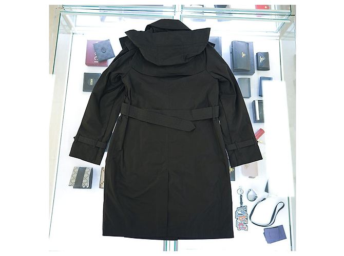 Burberry Trenchcoat aus Polyester Schwarz mit Kapuze Regenmantel - Ansicht 20