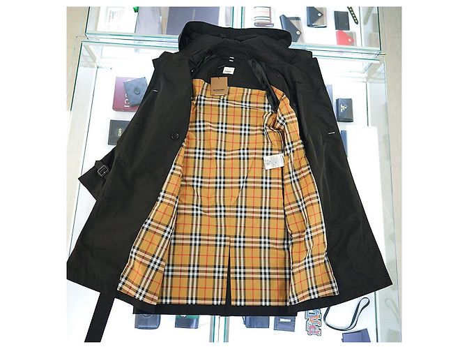 Burberry Trenchcoat aus Polyester Schwarz mit Kapuze Regenmantel - Ansicht 21