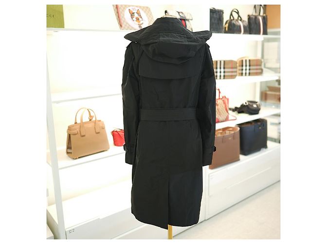 Burberry Trenchcoat aus Polyester Schwarz mit Kapuze Regenmantel - Ansicht 4