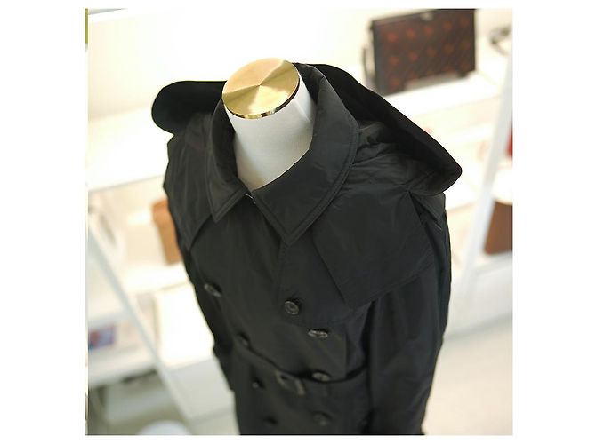 Burberry Trenchcoat aus Polyester Schwarz mit Kapuze Regenmantel - Ansicht 6