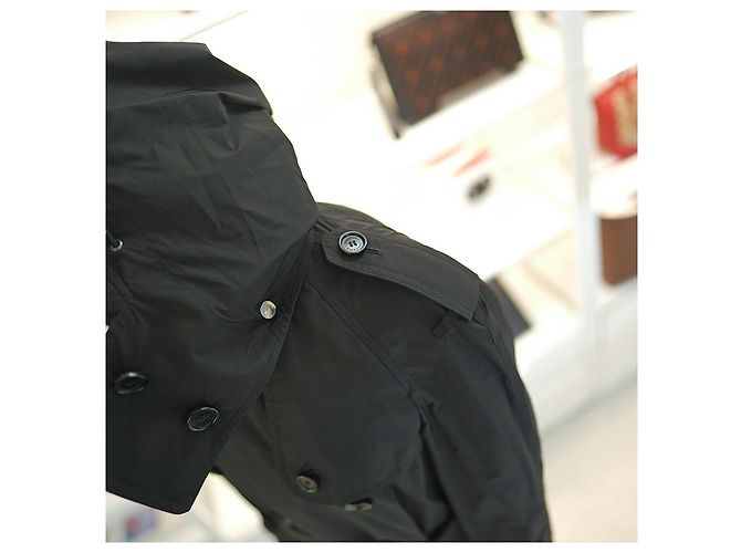 Burberry Trenchcoat aus Polyester Schwarz mit Kapuze Regenmantel - Ansicht 7