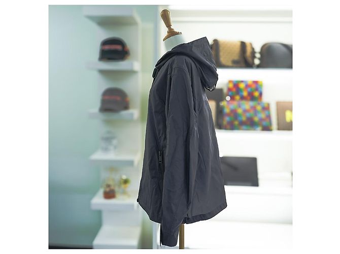 Burberry Giacca a vento con cappuccio da donna Winchester in nylon blu navy - vista 10