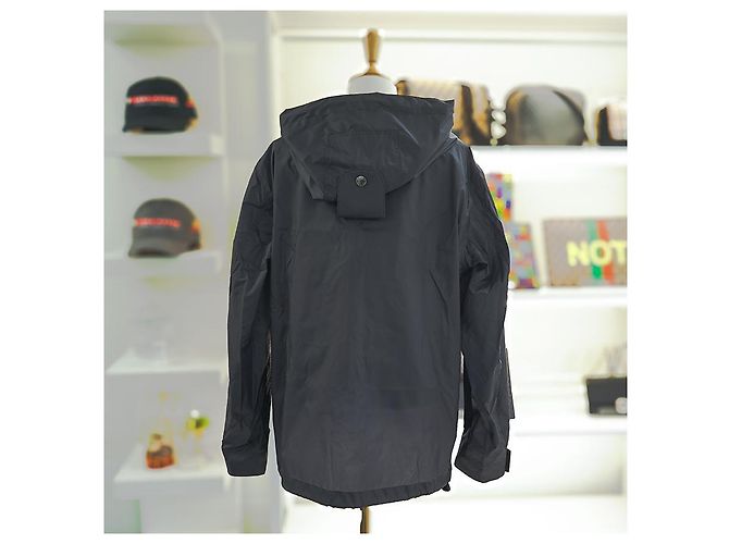 Burberry Giacca a vento con cappuccio da donna Winchester in nylon blu navy - vista 11