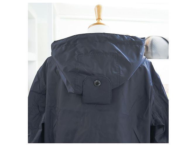 Burberry Giacca a vento con cappuccio da donna Winchester in nylon blu navy - vista 12