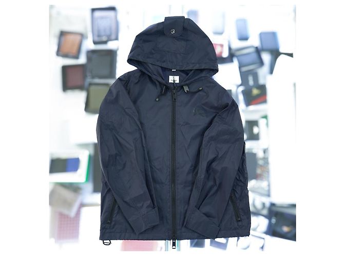 Burberry Giacca a vento con cappuccio da donna Winchester in nylon blu navy - vista 24