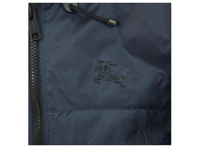 Burberry Giacca a vento con cappuccio da donna Winchester in nylon blu navy - vista 25