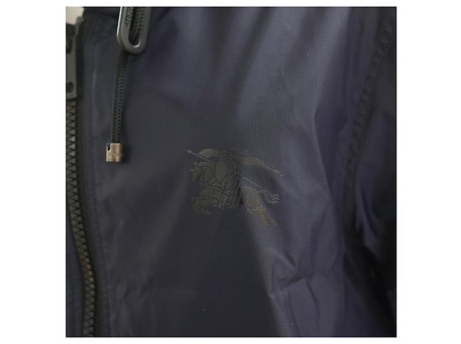 Burberry Giacca a vento con cappuccio da donna Winchester in nylon blu navy - vista 5