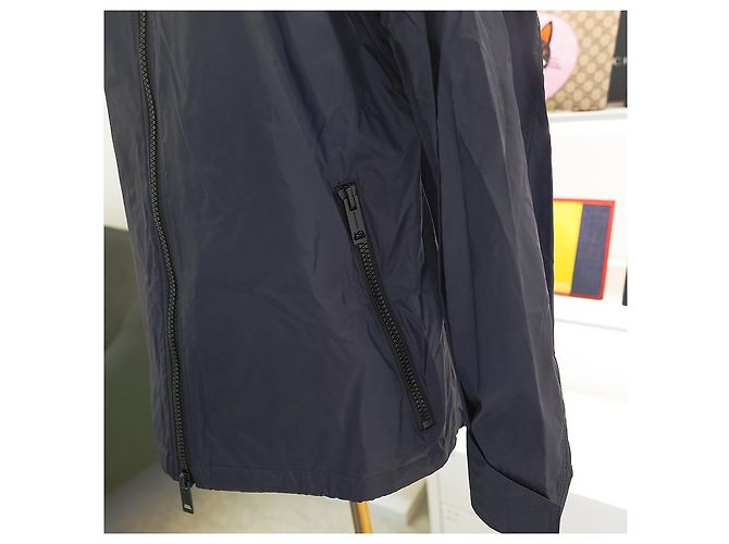 Burberry Giacca a vento con cappuccio da donna Winchester in nylon blu navy - vista 9