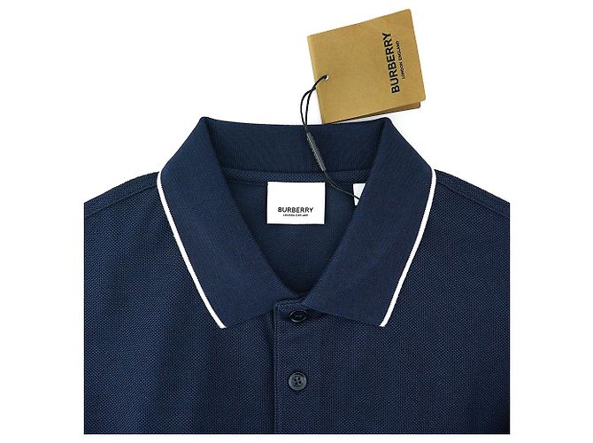 Burberry Polo PK da Uomo Aiden Blu Navy - vista 14