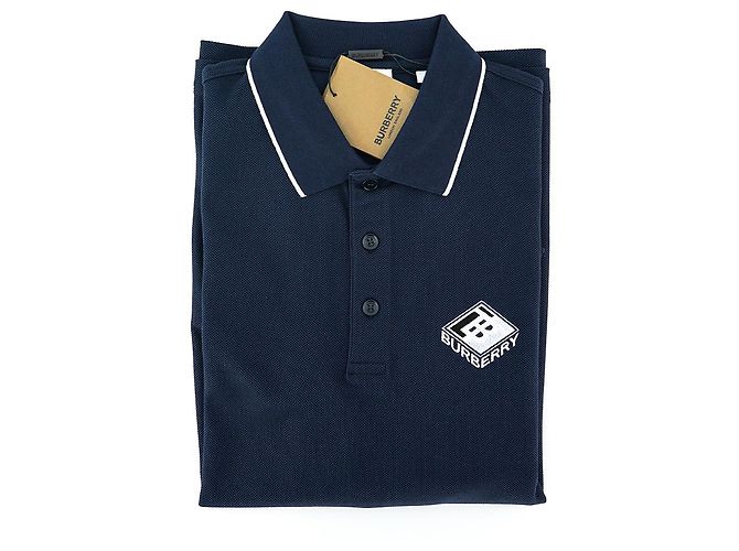 Burberry Polo PK da Uomo Aiden Blu Navy - vista 15