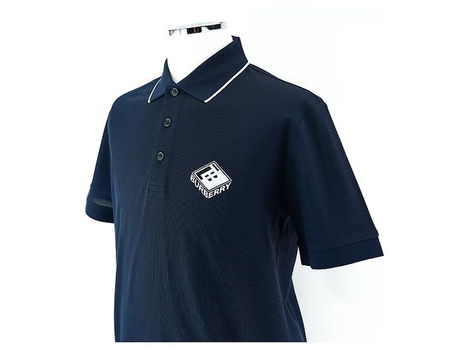 Burberry Polo PK da Uomo Aiden Blu Navy - vista 2