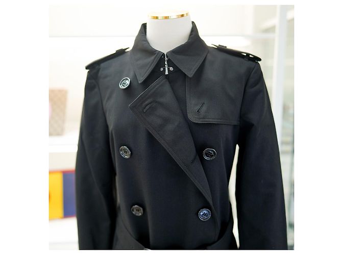 Burberry Trench coat a quadri da donna Harbourne Nero - vista 20