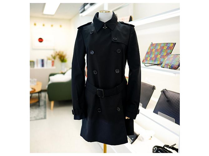 Burberry Trench coat a quadri da donna Harbourne Nero - vista 4
