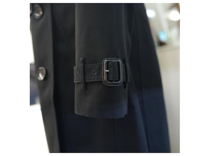 Burberry Abrigo Trench Largo HARBOURNE NEGRO - vista 11