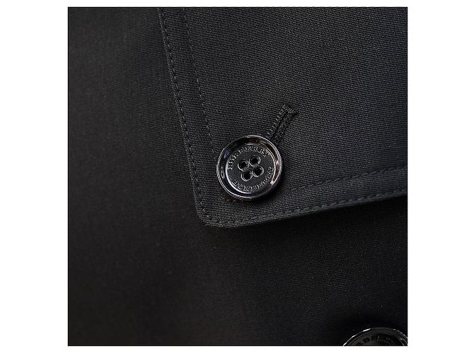 Burberry Abrigo Trench Largo HARBOURNE NEGRO - vista 12
