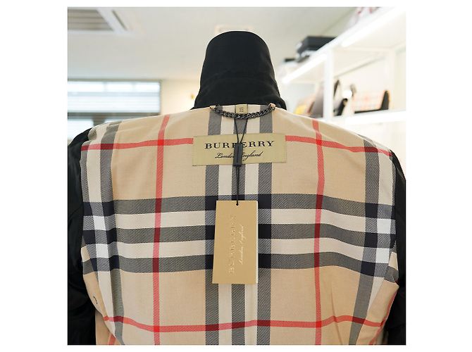 Burberry Abrigo Trench Largo HARBOURNE NEGRO - vista 19