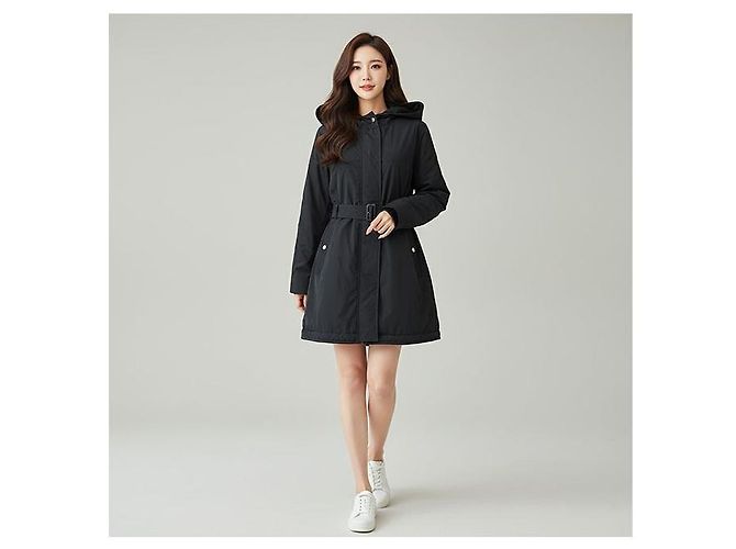 Burberry Damen Kapuzenjacke Portobello Schwarz Polyester - Ansicht 2