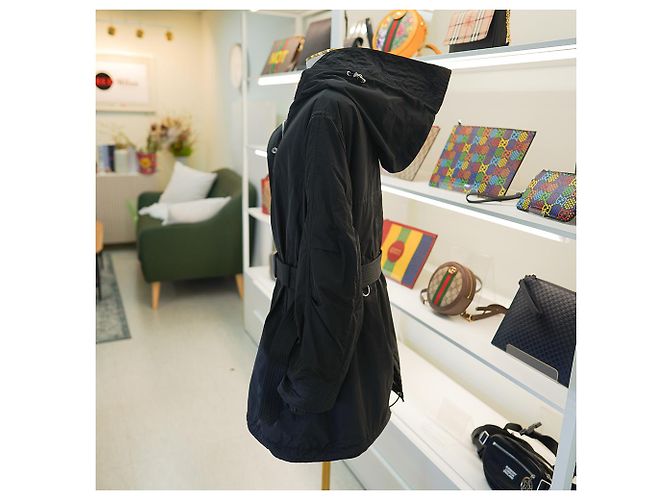 Burberry Damen Kapuzenjacke Portobello Schwarz Polyester - Ansicht 6