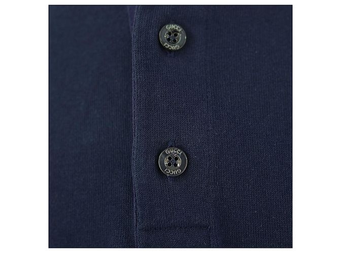 Gucci Camicia Polo PK a maniche lunghe in cotone blu navy per uomo - vista 12