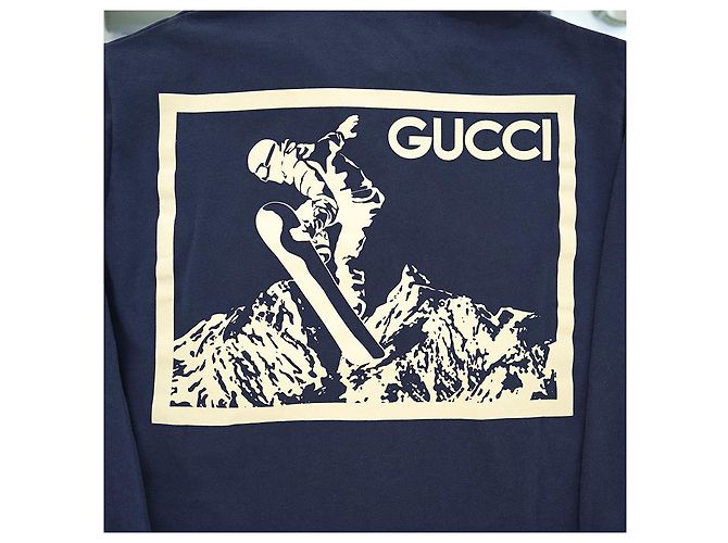 Gucci Camicia Polo PK a maniche lunghe in cotone blu navy per uomo - vista 23