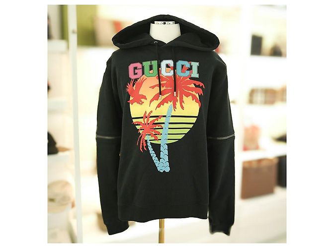Gucci Felpa Stampata XJEOT Cotone Nero - vista 2
