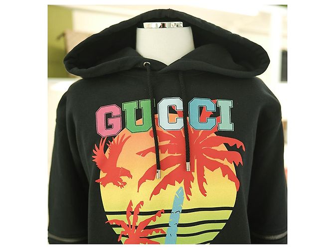 Gucci Felpa Stampata XJEOT Cotone Nero - vista 3