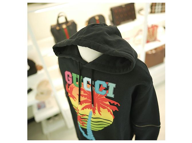 Gucci Felpa Stampata XJEOT Cotone Nero - vista 8