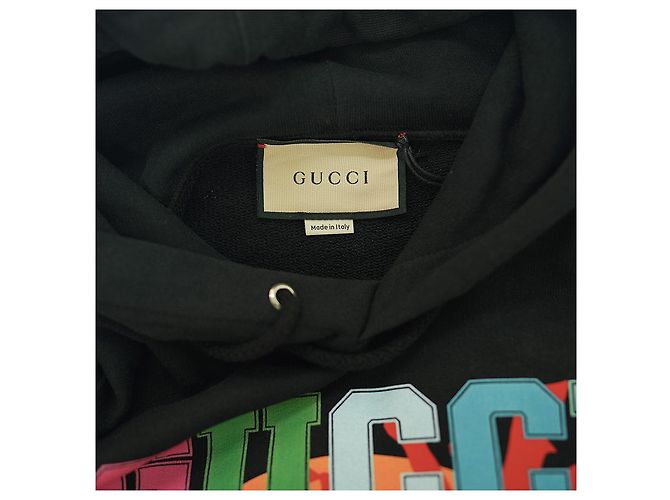 Gucci Felpa Stampata XJEOT Cotone Nero - vista 9