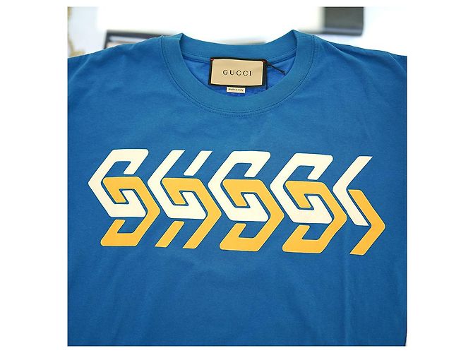 Gucci Langarm-Lagen-T-Shirt XJEUN aus Baumwolle in Blau - Ansicht 17
