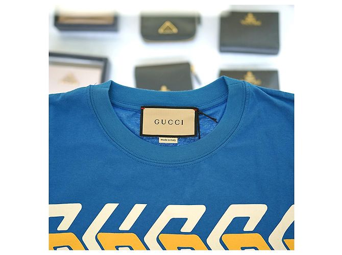 Gucci Langarm-Lagen-T-Shirt XJEUN aus Baumwolle in Blau - Ansicht 18