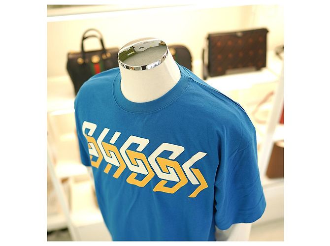 Gucci Langarm-Lagen-T-Shirt XJEUN aus Baumwolle in Blau - Ansicht 5