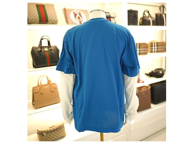 Gucci Langarm-Lagen-T-Shirt XJEUN aus Baumwolle in Blau - Ansicht 6
