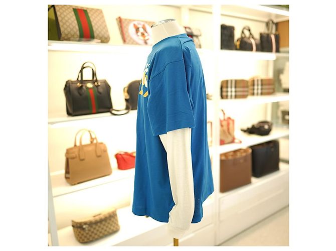 Gucci Langarm-Lagen-T-Shirt XJEUN aus Baumwolle in Blau - Ansicht 7