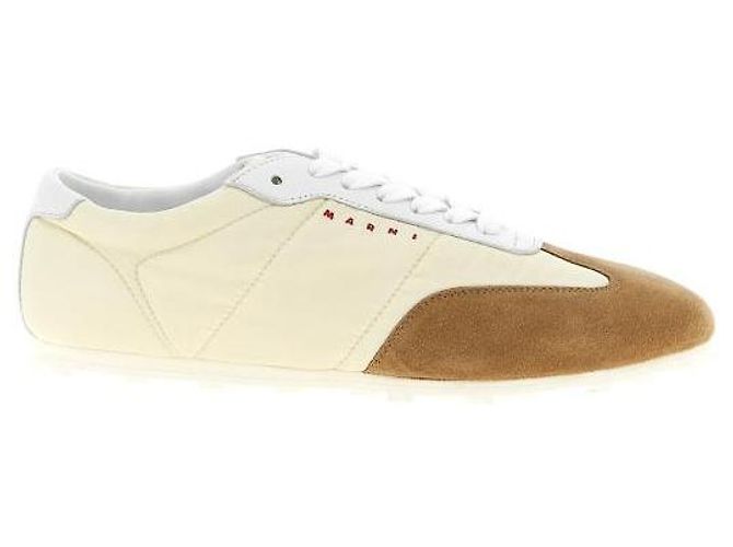 Marni Sneakers da calcio in nylon morbido Off-White Bianco - vista 4