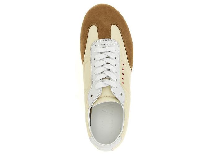 Marni Sneakers da calcio in nylon morbido Off-White Bianco - vista 7