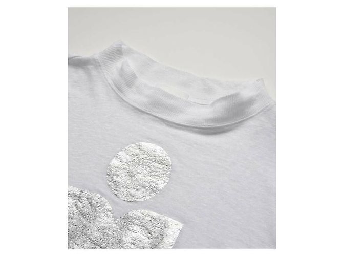 Isabel Marant Leinen Langarm-T-Shirt Weiß - Ansicht 6