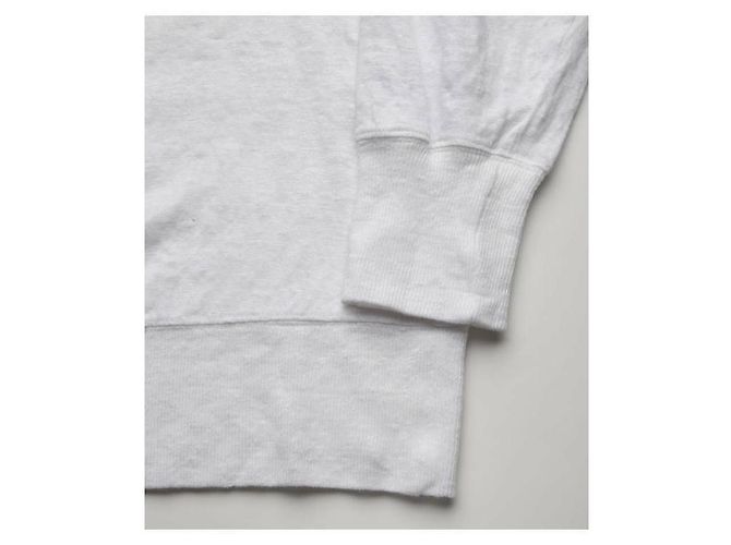 Isabel Marant Leinen Langarm-T-Shirt Weiß - Ansicht 8