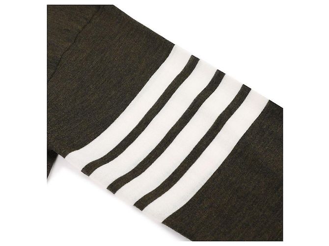 Thom Browne Diagonal gestricktes Wollarmband Grün - Ansicht 7