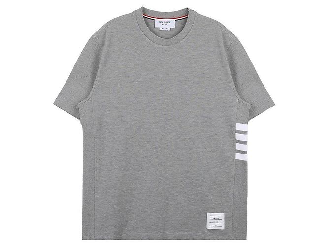 Thom Browne T-shirt a maniche corte a righe - vista 3