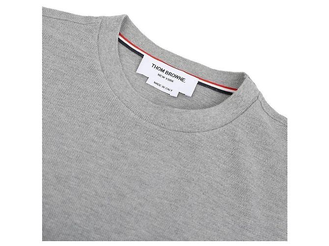 Thom Browne T-shirt a maniche corte a righe - vista 5