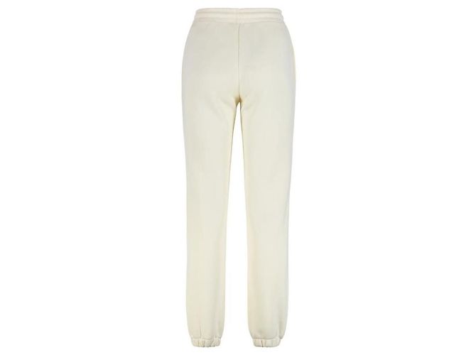 Moncler Pantalones de chándal de algodón con parche de logo Blanco - vista 5