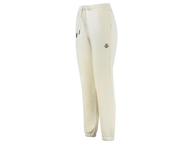 Moncler Pantalones de chándal de algodón con parche de logo Blanco - vista 6