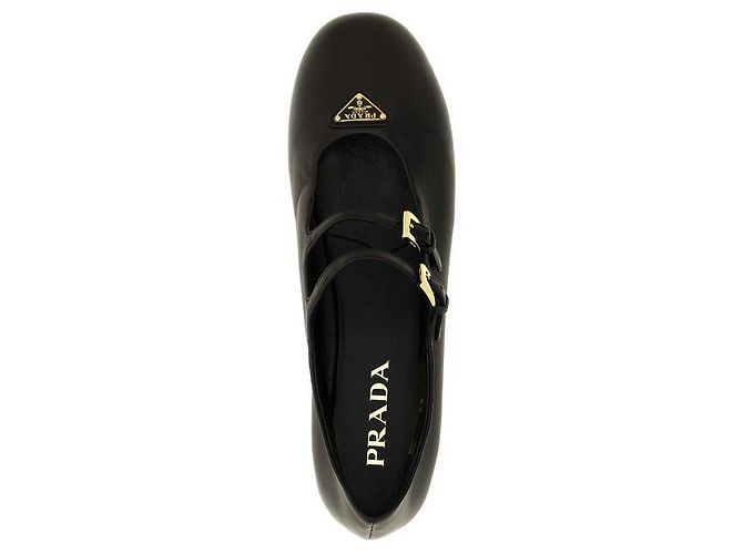 Prada Leather Ballerina Shoes - view 7