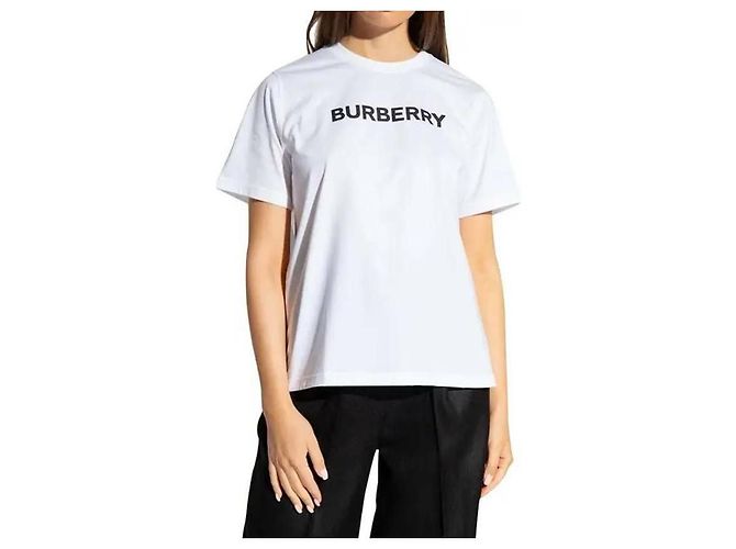 Burberry Camiseta de algodón con estampado de logo - vista 5
